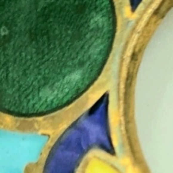 60's Copper Enamel Guilloche Brooch - Picture 7 of 14